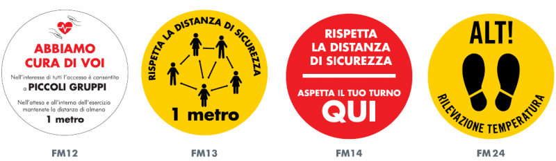 SEGNALETICA DA PAVIMENTO EMERGENZACORONAVIRUS