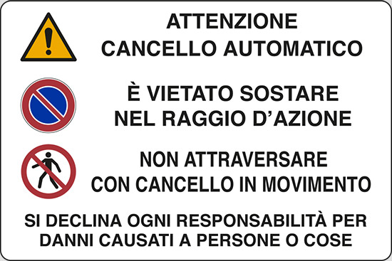 Cartello Segnaletico Vsafety – "Do Not Park In Front Of These Gates" (400x300 Mm), Autoadesivo, Nero, Per Esterni - 3